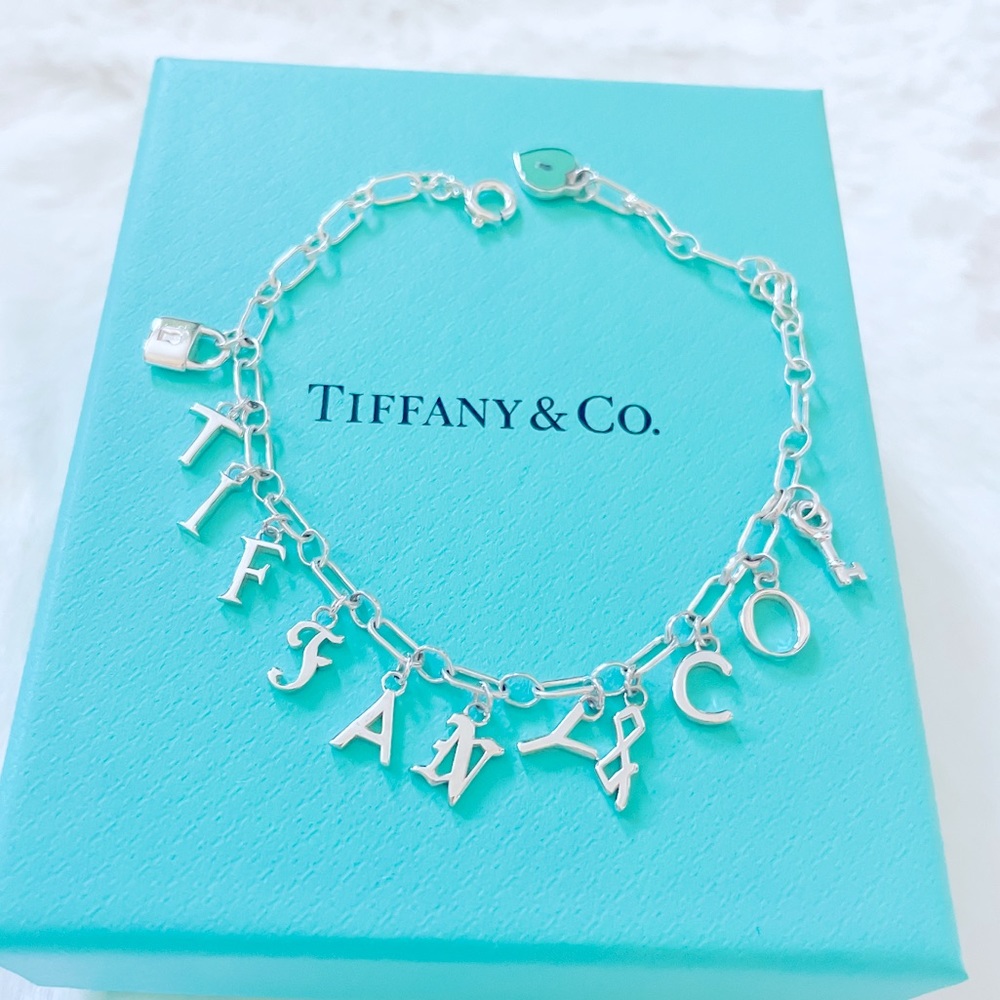 Tiffany and Co letter charm bracelet